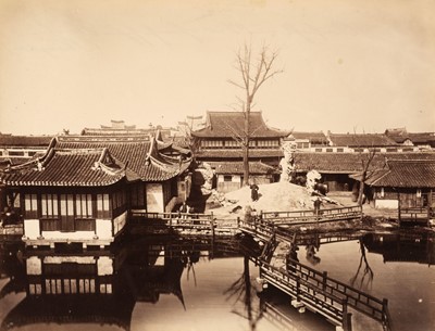 Lot 32 - China. Two views of Shanghai, c. 1870