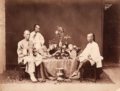 Lot 42 - China. Chinese smoking opium, albumen print