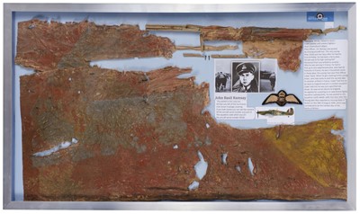 Lot 322 - Hurricane R4181. Aircraft fabric recovered from Hurricane R4181