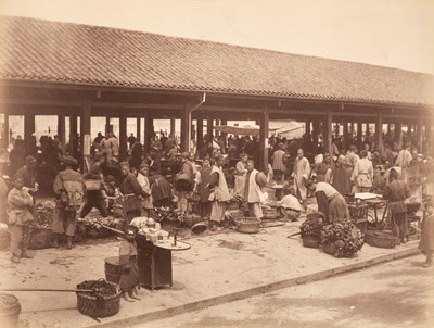 Lot 52 - China. Food market in Shanghai, c. 1870