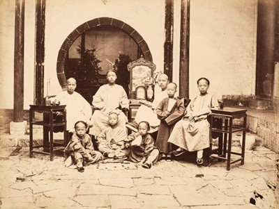 Lot 55 - China. Group portrait of Chinese women and girls in Southern China [and] Group portrait