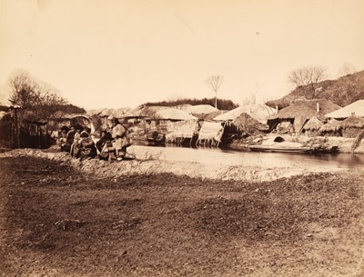 Lot 59 - China. Chinese village in the Far North [and] View of a Chinese village, c. 1870