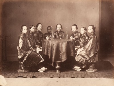 Lot 62 - China. Group of Chinese women, by Pun Lun, c. 1870