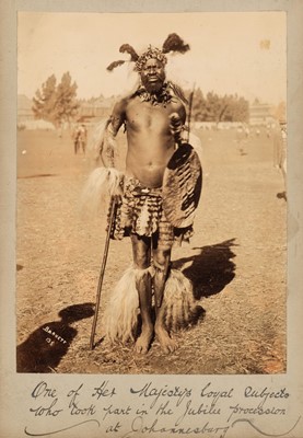 Lot 121 - South Africa. An album containing 15 mounted photographs by Barnett, c. 1900