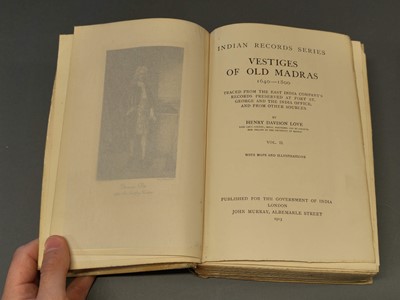 Lot 28 - Love (Henry Davison). Vestiges of Old Madras, 4 volumes, 1913