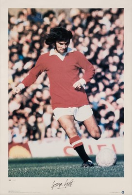 Lot 386 - Football. A limited edition photographic print, signed by George Best