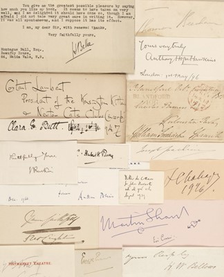 Lot 358 - Signatures. An assorted group of approx. 225 signatures, mostly 19th century