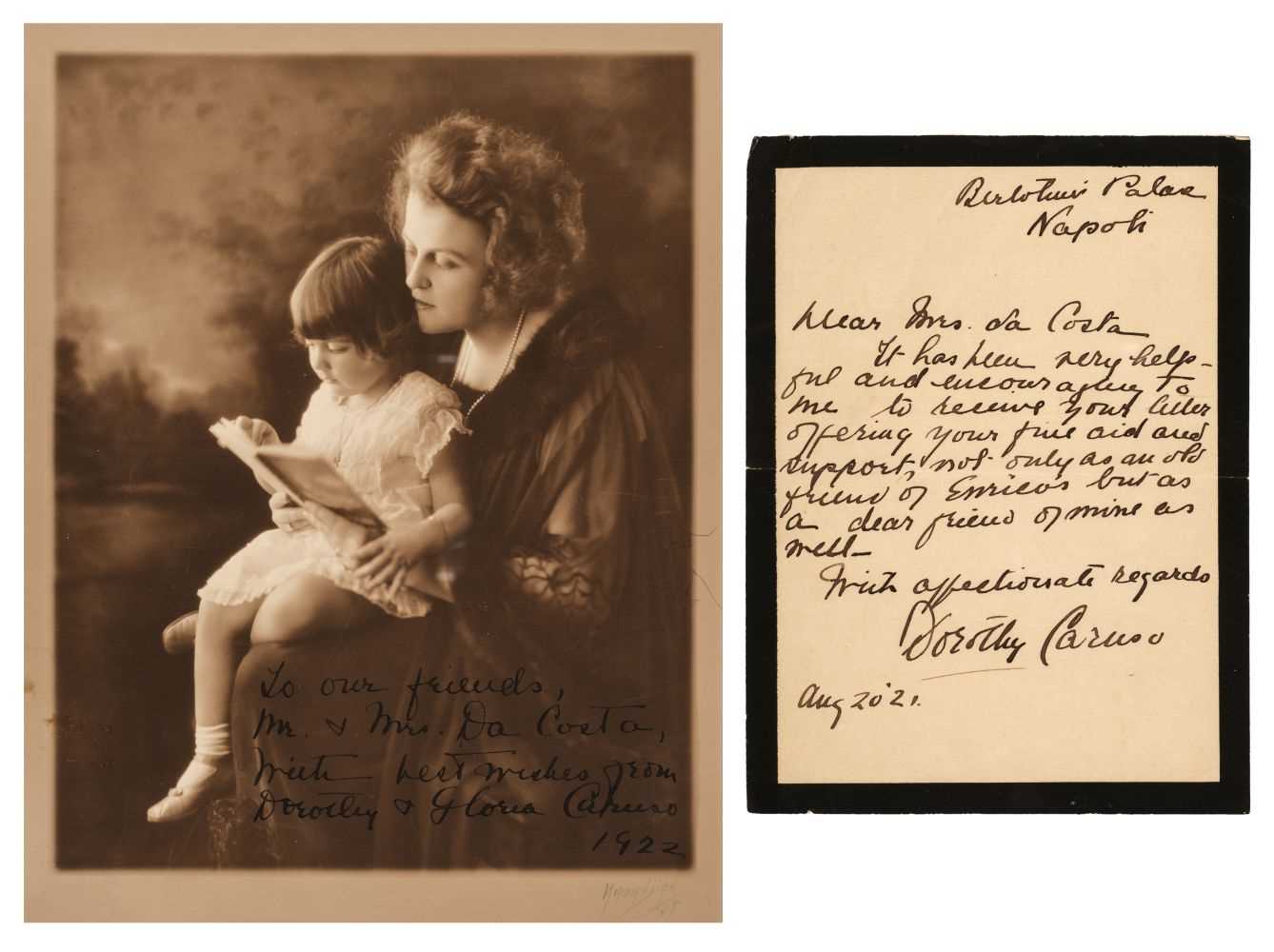 Lot 371 - Caruso, Dorothy (1893 -1955), Autograph Letter Signed, ‘Dorothy Caruso’, 1921