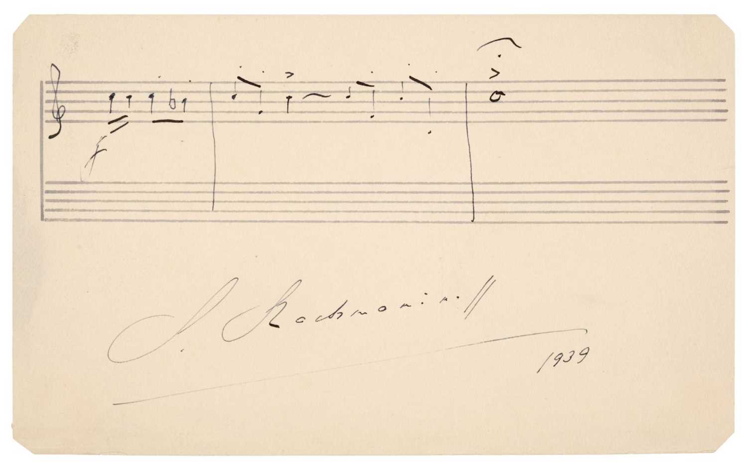 Lot 375 - Rachmaninoff (Sergei, 1873-1943), Autograph