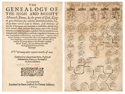 Lot 299 - Harry (George Owen). The Genealogy of the High and Mighty Monarch, James..., 1604