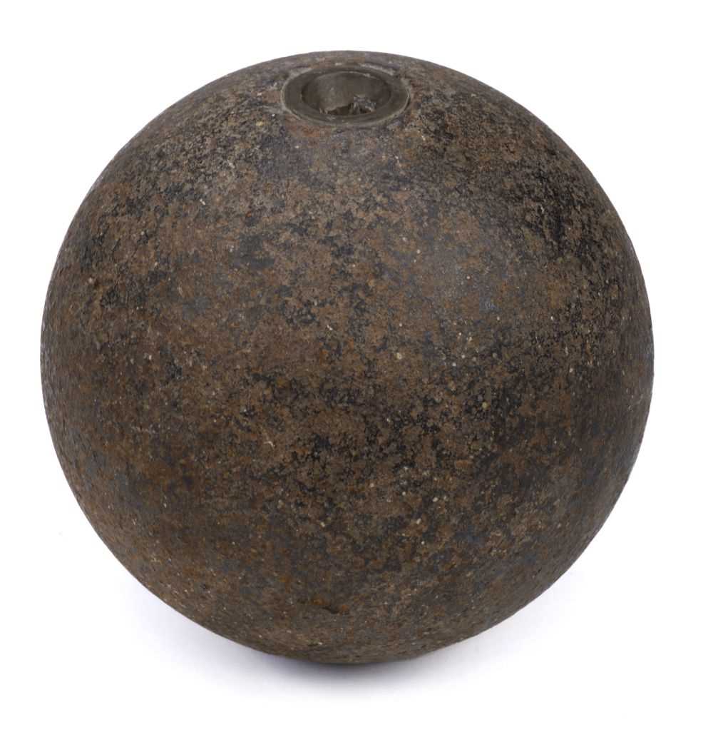 Lot 244 - Cannonball. A large Napoleonic Wars cannonball