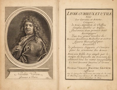 Lot 380 - Verien (Nicolas). Livre curieux et utile pour les Scavans, et Artistes..., 1685