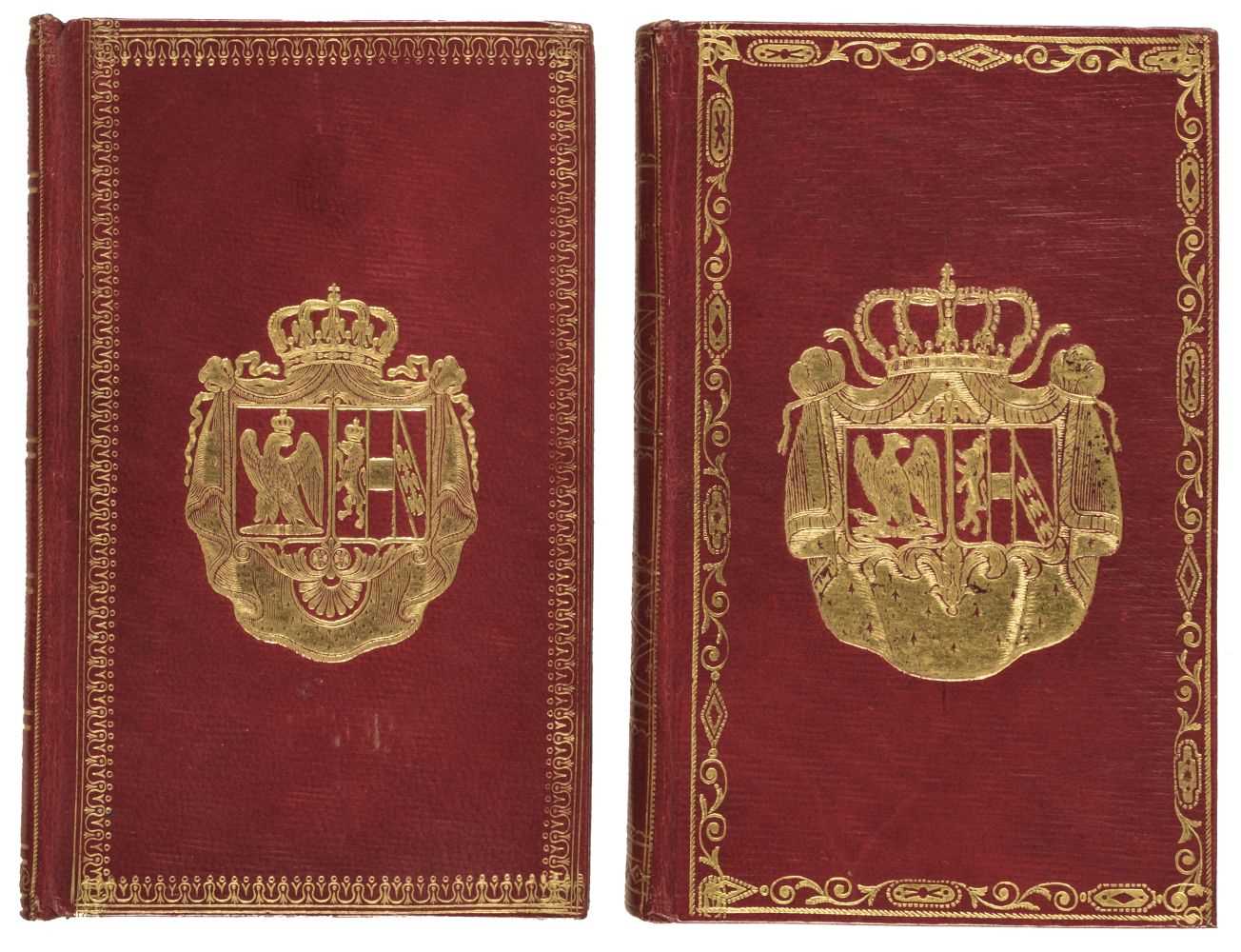 Lot 366 - Bindings for Empress Marie Louise. Charles Millevoye, Charlemagne, 2 volumes, 1812 & 1814