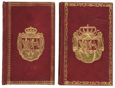 Lot 366 - Bindings for Empress Marie Louise. Charles Millevoye, Charlemagne, 2 volumes, 1812 & 1814