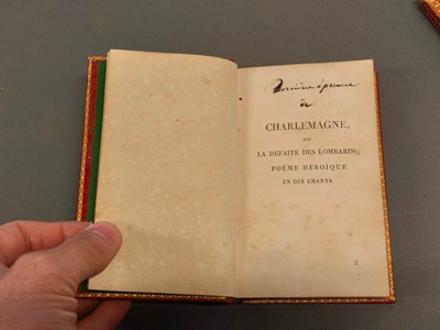 Lot 366 - Bindings for Empress Marie Louise. Charles Millevoye, Charlemagne, 2 volumes, 1812 & 1814