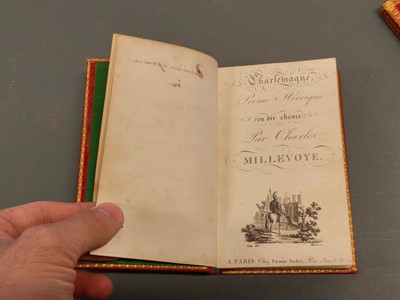Lot 366 - Bindings for Empress Marie Louise. Charles Millevoye, Charlemagne, 2 volumes, 1812 & 1814