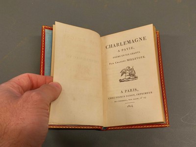 Lot 366 - Bindings for Empress Marie Louise. Charles Millevoye, Charlemagne, 2 volumes, 1812 & 1814