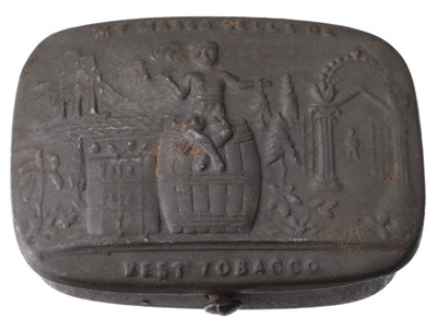 Lot 567 - Slavery. A Victorian slavery related tobacco tin