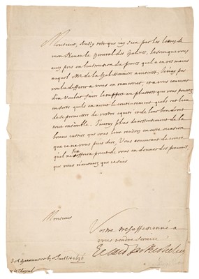 Lot 240 - Richelieu, (Armand Jean du Plessis, Cardinal, Duc de), Letter Signed, 6 July 1636