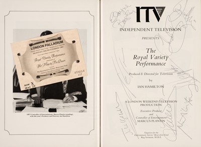 Lot 308 - Royal Variety Performance Programme, 20th November 1989, multi-signed