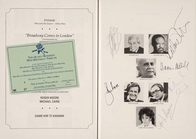 Lot 309 - Royal Variety Performance Programme, 19th July 1990, multi-signed