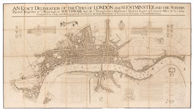 Lot 124 - London. Newcourt (R. & W. F), An Exact Delineation of the Cities of London..., 1658, Stanfield, 1863