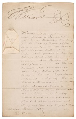 Lot 248 - William IV (1765-1867). Document Signed, 'William R', as King, Court at St James's, 14 June 1837