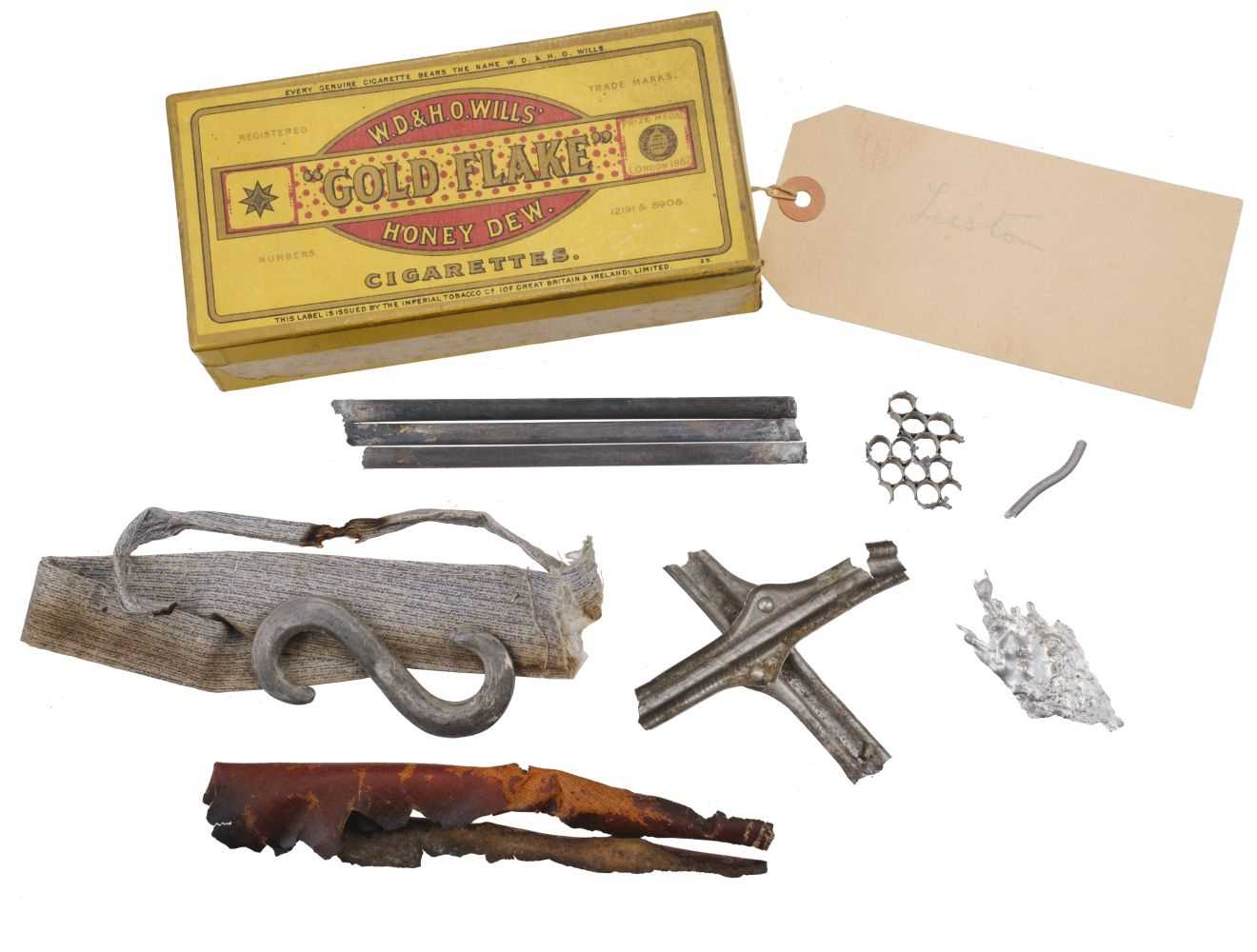 Lot 396 - Zeppelin Relics. A collection of WWI relics recovered from Zeppelin LZ 95