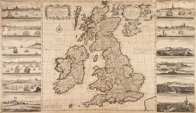 Lot 82 - British Isles. Overton (Henry). A New and Exact Mapp of Great Britain and Ireland ..., 1716