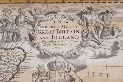Lot 82 - British Isles. Overton (Henry). A New and Exact Mapp of Great Britain and Ireland ..., 1716