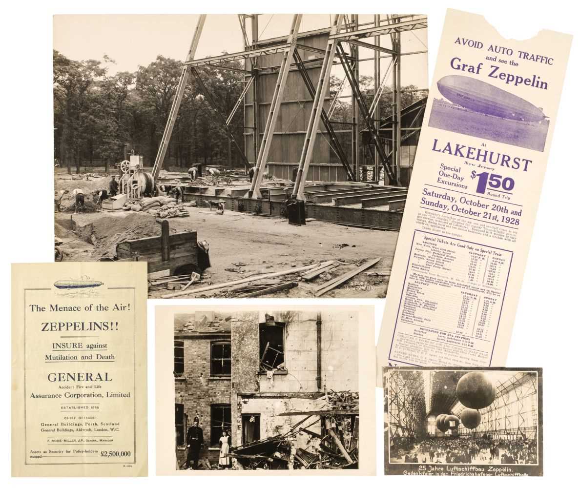 Lot 538 - Zeppelin. A large collection of photographs and ephemera relating to Zeppelin airships