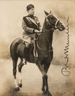 Lot 189 - Mussolini (Benito, 1883-1945). Signed Photograph, 'Benito Mussolini', c. 1930s