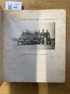 Lot 452 - Log Book. WWII Royal Canadian Air Force log book kept by Flying Officer D.H. Shorland