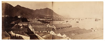 Lot 90 - Hong Kong. A two-part panorama looking west from Jardine Matheson, c. 1870s