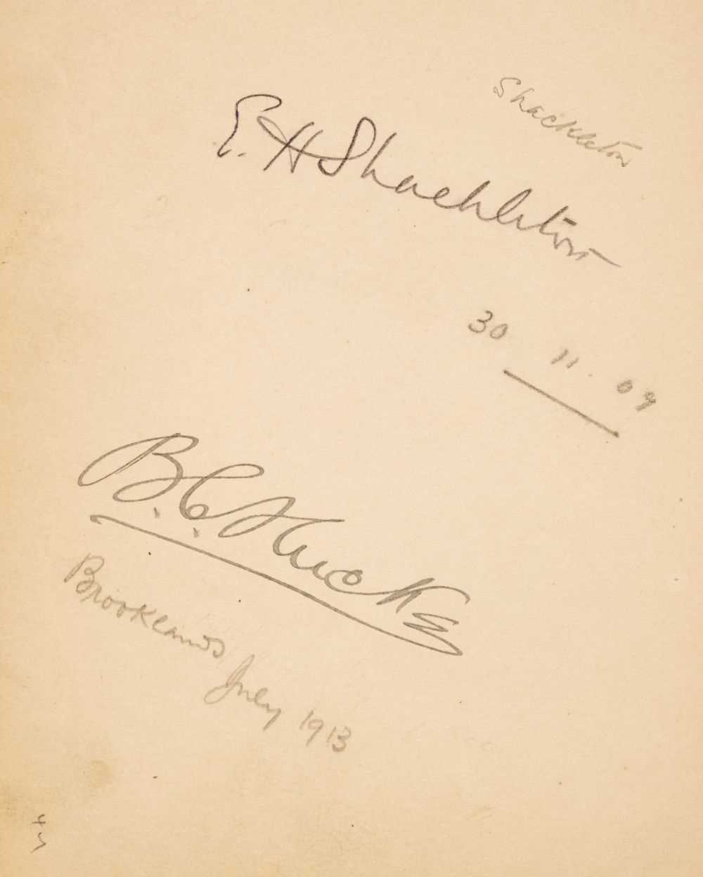 Lot 253 - Shackleton (Ernest, 1874-1922). Autograph