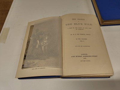 Lot 15 - De Cosson (Emilius Albert). The Cradle of the Blue Nile, 2 volumes, 1st edition, 1877