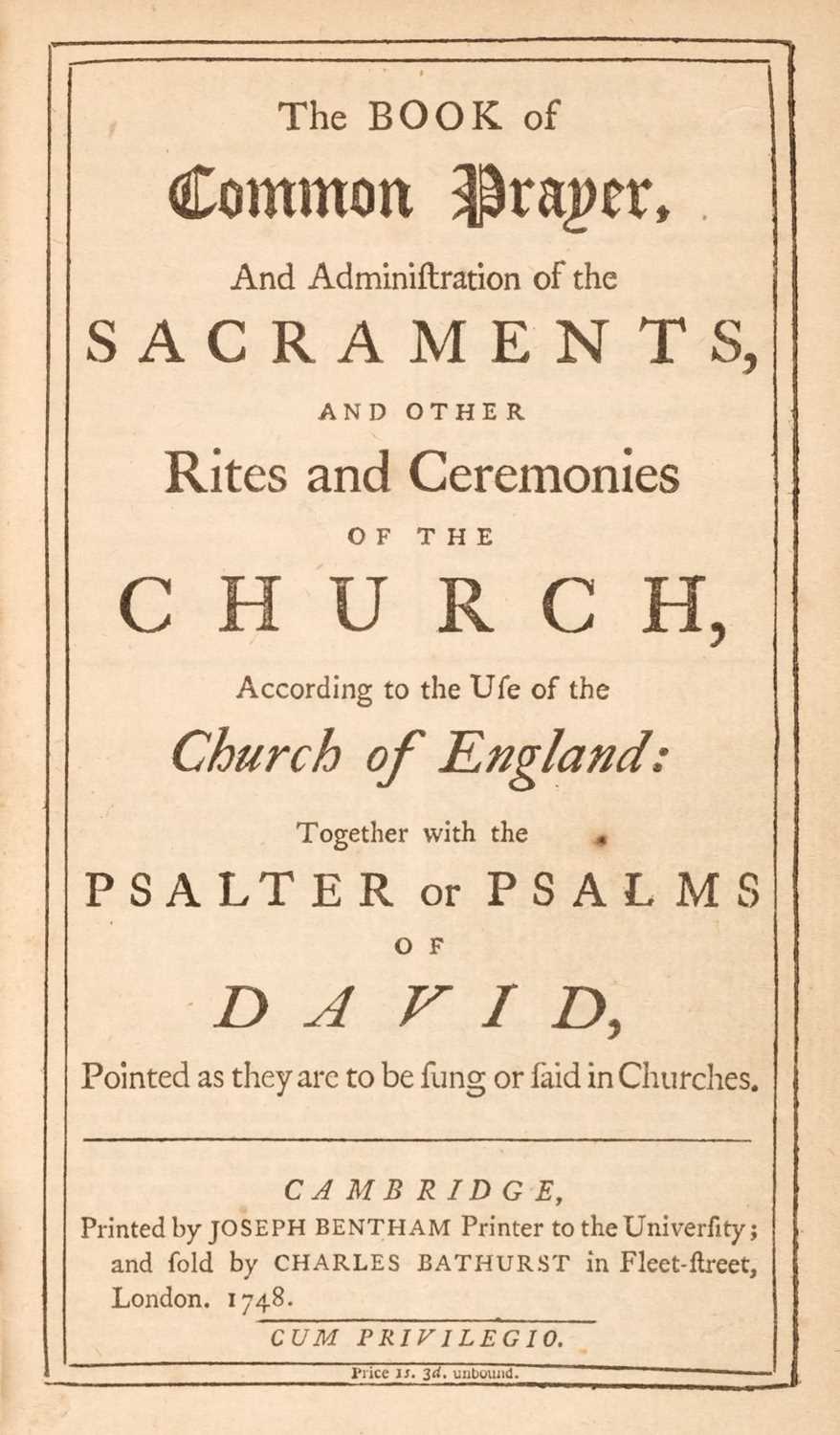 Lot 298 - The Book of Common Prayer..., Cambridge: