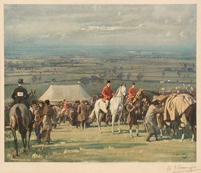 Lot 213 - Munnings (Alfred James, 1878-1959). The Belvoir Hunt Point to Point, Frost & Reed, 1922