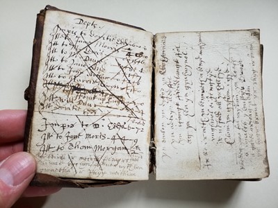 Lot 419 - Welsh Manuscript. A manuscript almanack in the hand of Edward Williams, Llansilin, 1666-1667