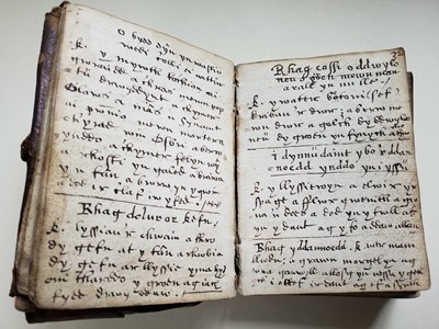 Lot 419 - Welsh Manuscript. A manuscript almanack in the hand of Edward Williams, Llansilin, 1666-1667