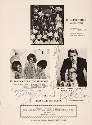 Lot 303 - Royal Variety Performance multi-signed programmes, 1966-73