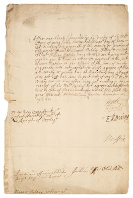 Lot 244 - Hyde (Laurence, 1642-1711). Document Signed, 'Hyde', Whitehall, 29 November 1681