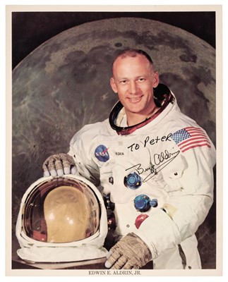 Lot 293 - Aldrin (Buzz, 1930-). Signed and inscribed colour photograph, 'Buzz Aldrin', 1969