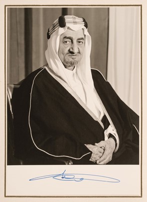 Lot 294 - King Faisal of Saudi Arabia (1906-1975). Signed Photograph, c. 1970