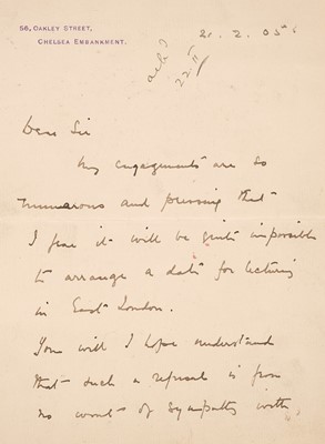 Lot 360 - Scott (Robert Falcon, 1868-1912). Autograph Letter Signed, 'Robt. F. Scott', 1905