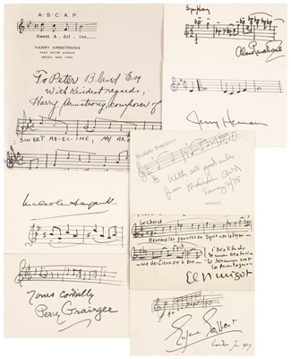 Lot 269 - 1940 Autograph Musical Quotations Signed. A group of approx. 45  Autograph Musical Quotations Signed