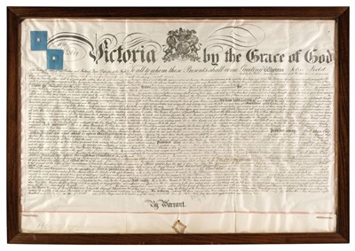 Lot 342 - Victoria (1819-1901). Document Signed, 20 September 1876