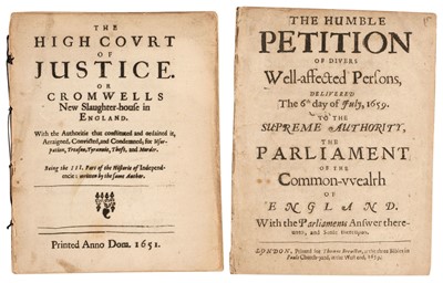 Lot 275 - English Civil War.  The High Court of Justice. Or Cromwells New Slaughter-house in England, 1651