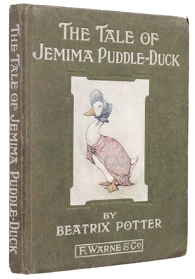 Lot 660 - Potter (Beatrix). The Tale of Jemima Puddle-Duck, 1st edition, London: F. Warne & Co, 1908