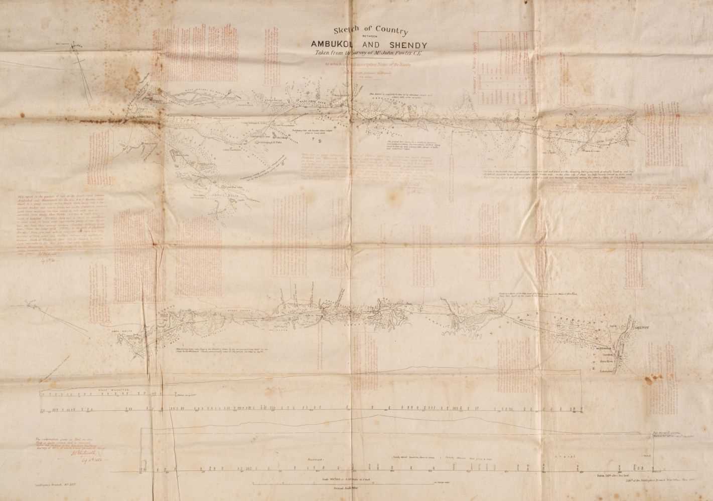 Lot 146 - Sudan. Fowler (John, surveyor), Sketch of the Country between Ambukol and Shendy, May 1884